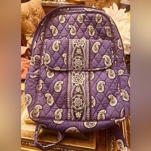 VB medium backpack in purple paisley paisley
